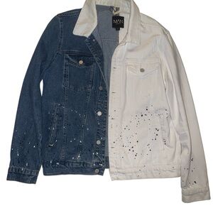 Blue and White Denim Jacket
